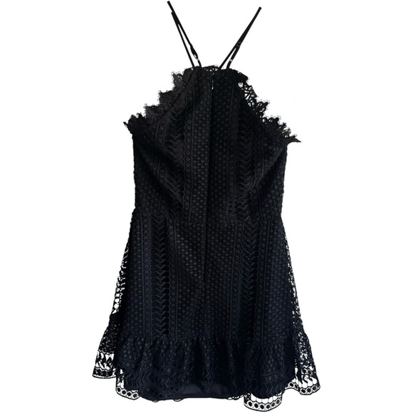 KARINA GRIMALDI NWT Benjamin Lace Mini Dress | Black Sleeveless Cocktail Small - Picture 4 of 8